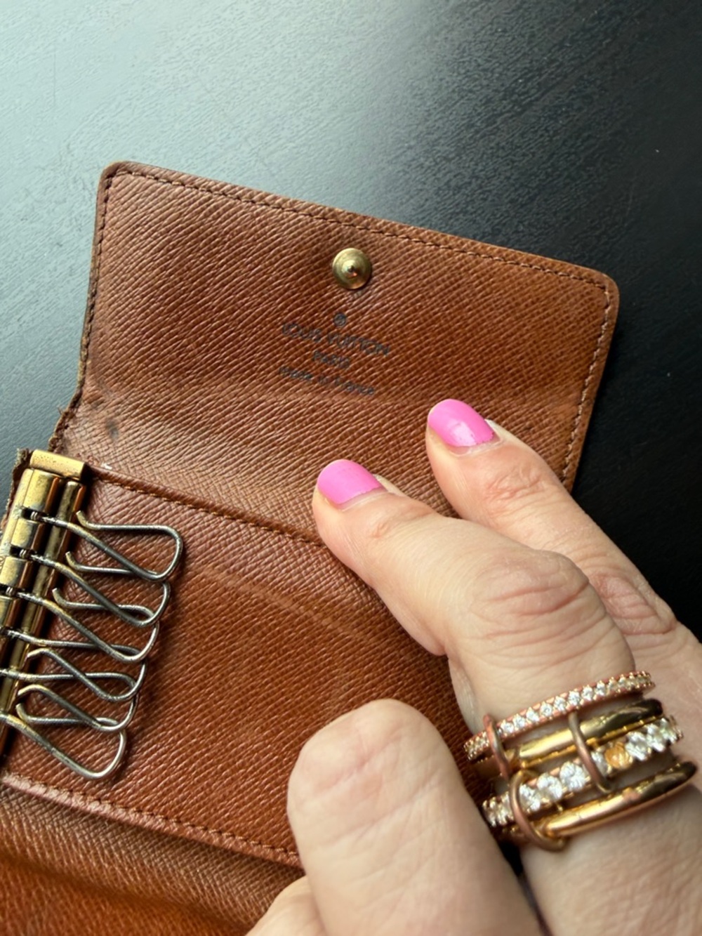 Louis Vuitton Brown Monogram Small Wallet with Gold Button key holder - Picture 11 of 11